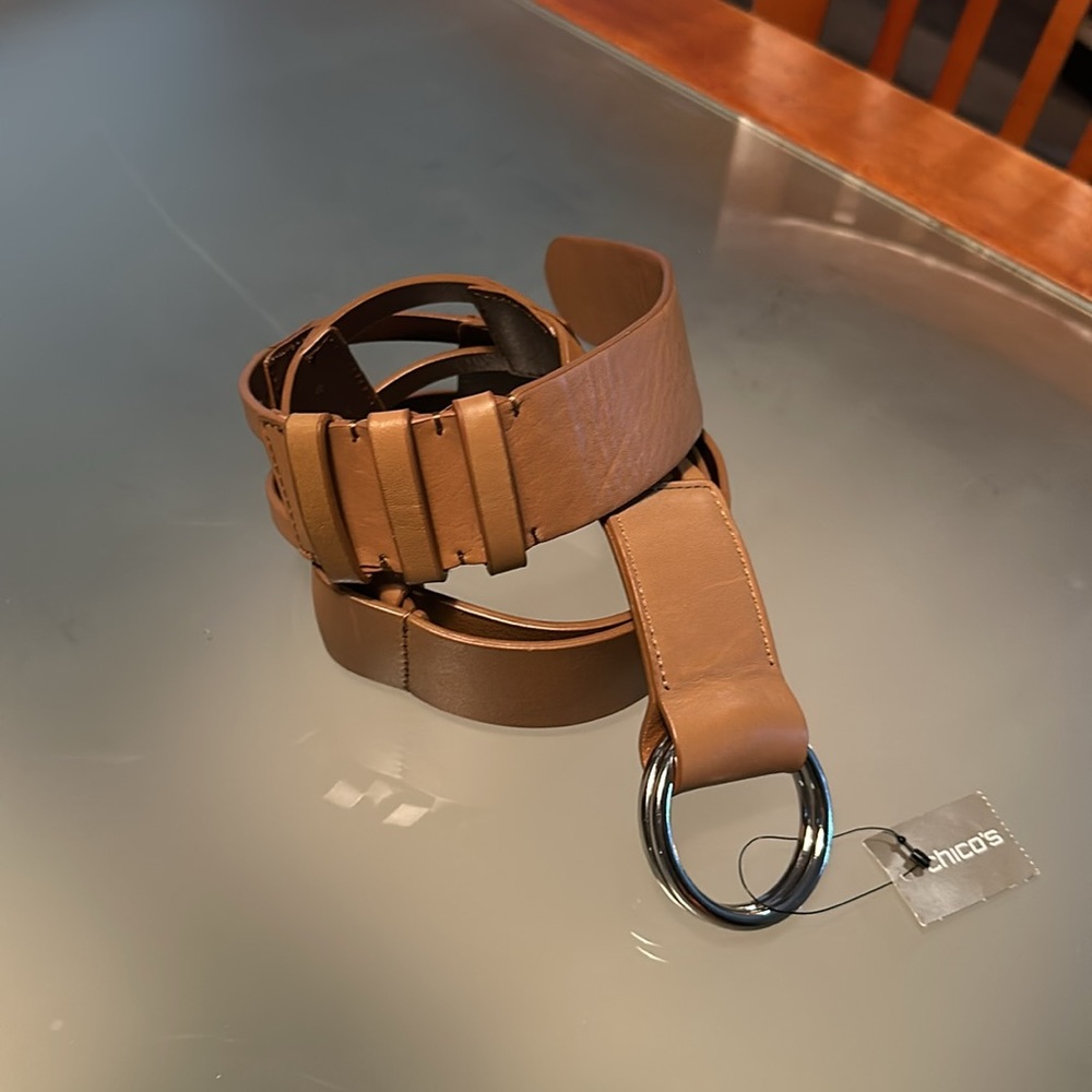 New! Chicos leather belt